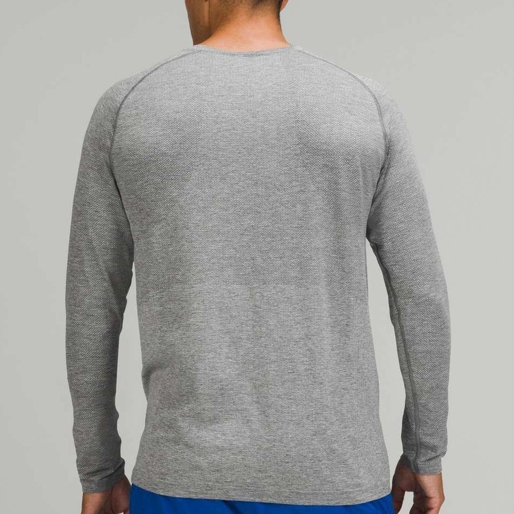 Lululemon Grey Metal Vent Tech Long Sleeve Shirt Tee 2.0 Slate White Size XL - Picture 2 of 14